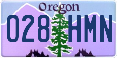 OR license plate 028HMN