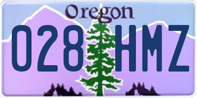 OR license plate 028HMZ