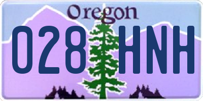OR license plate 028HNH
