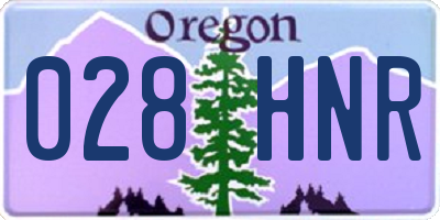 OR license plate 028HNR