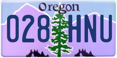 OR license plate 028HNU