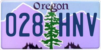 OR license plate 028HNV
