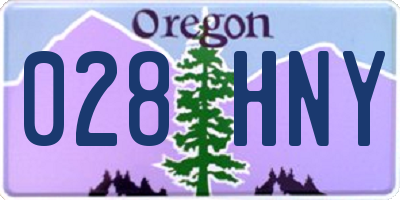 OR license plate 028HNY