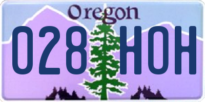 OR license plate 028HOH