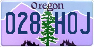 OR license plate 028HOJ