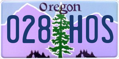OR license plate 028HOS