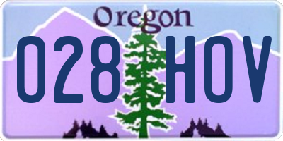 OR license plate 028HOV