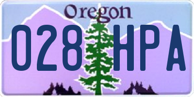 OR license plate 028HPA