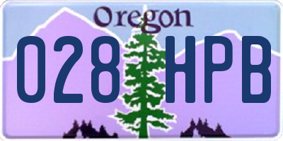OR license plate 028HPB