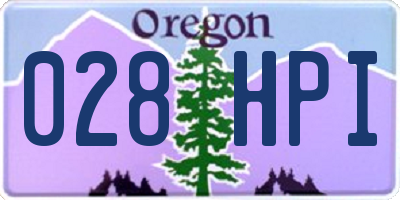 OR license plate 028HPI