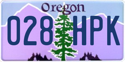 OR license plate 028HPK