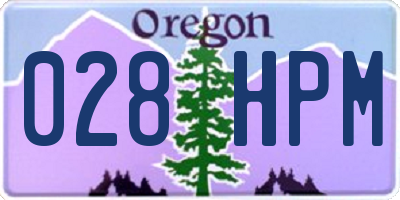 OR license plate 028HPM