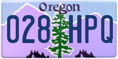 OR license plate 028HPQ