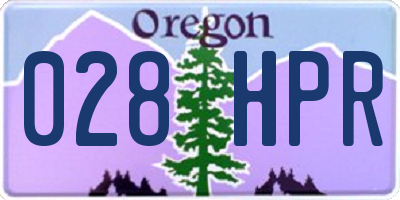 OR license plate 028HPR