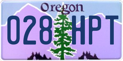 OR license plate 028HPT