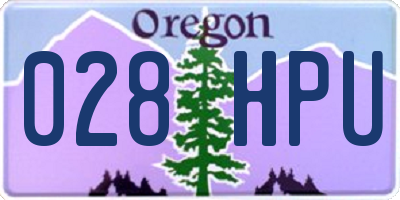 OR license plate 028HPU
