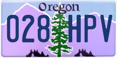 OR license plate 028HPV