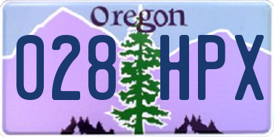 OR license plate 028HPX