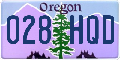 OR license plate 028HQD