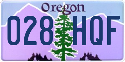 OR license plate 028HQF