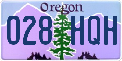 OR license plate 028HQH