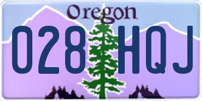 OR license plate 028HQJ