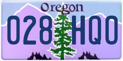 OR license plate 028HQO