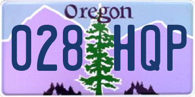 OR license plate 028HQP