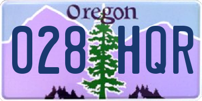 OR license plate 028HQR