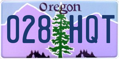 OR license plate 028HQT