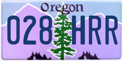 OR license plate 028HRR