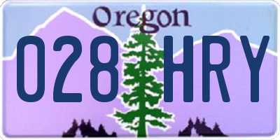 OR license plate 028HRY