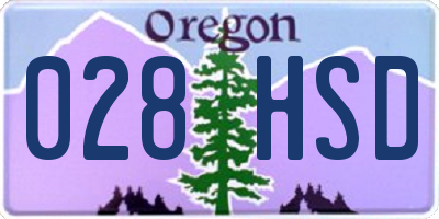 OR license plate 028HSD