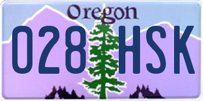 OR license plate 028HSK