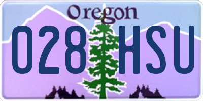 OR license plate 028HSU