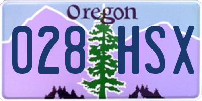 OR license plate 028HSX