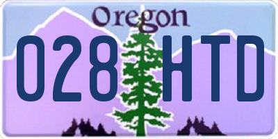 OR license plate 028HTD
