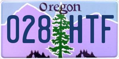 OR license plate 028HTF
