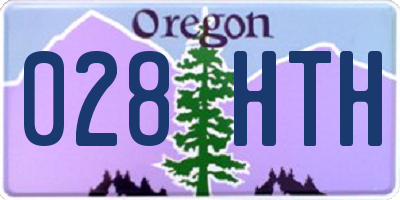 OR license plate 028HTH