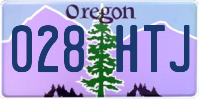 OR license plate 028HTJ