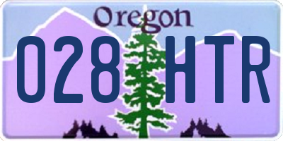 OR license plate 028HTR