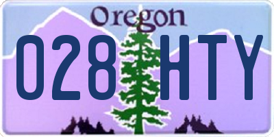 OR license plate 028HTY