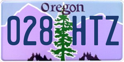 OR license plate 028HTZ
