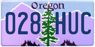 OR license plate 028HUC