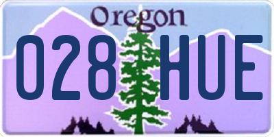 OR license plate 028HUE