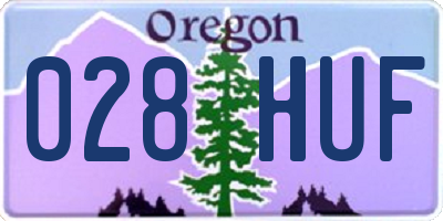 OR license plate 028HUF