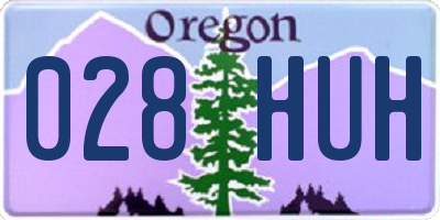 OR license plate 028HUH