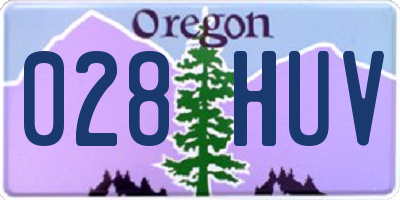 OR license plate 028HUV