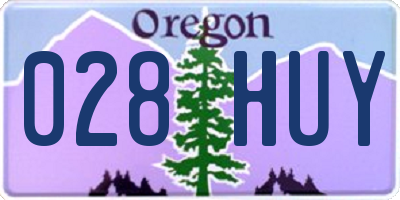 OR license plate 028HUY