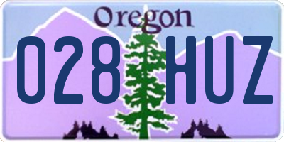 OR license plate 028HUZ